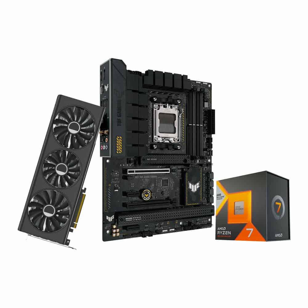 ASUS TUF GAMING B650-PLUS WIFI & AMD Ryzen™ 7 7800X3D CPU & XFX Radeon RX 7800 XT QICK319 CORE GPU AMD Bundle